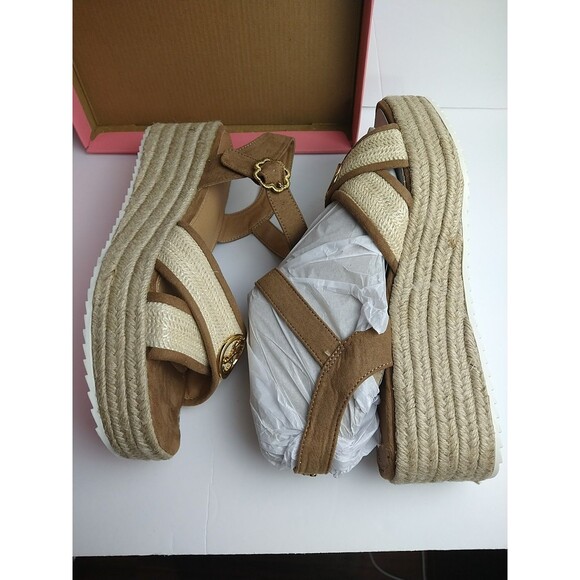 Sam & Libby Women's Corrinne Wedge Sandal, US 11 Corrinne natural toffee strap - Picture 7 of 11
